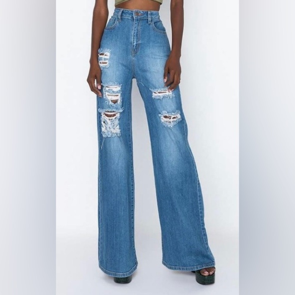 AKIRA high-waist relaxed jeans. Size 26, but fits like a size 27.